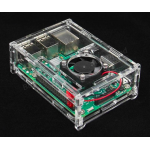 HR0214-166A Transparent Acrylic Case + Cooling System External Fan For Raspberry Pi 3/2/B/B+